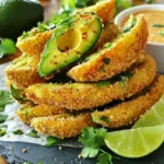 - 2 ripe avocados, sliced into wedges - 1 cup panko breadcrumbs - 1/2 cup all-purpose flour - 2 large eggs, beaten - 1 teaspoon garlic powder - 1 teaspoon smoked paprika - 1/2 teaspoon salt - 1/4 teaspoon freshly ground black pepper - Dipping sauces: sriracha mayo, lime aioli, yogurt dip - Garnishes: fresh cilantro, lime wedges To make these tasty avocado fries, you need ripe avocados. Look for ones that yield slightly when you press them. Panko breadcrumbs add a great crunch. All-purpose flour helps the batter stick, while eggs bind everything together. Seasoning is key. Garlic powder and smoked paprika give a nice flavor kick. Salt and pepper round it out. For serving, you can keep it simple or get fancy. Sriracha mayo adds a spicy touch, while lime aioli is fresh and zesty. A yogurt dip cools it down. Garnish with fresh cilantro and lime wedges for a bright finish. These ingredients combine to create a fun snack that is both crispy and creamy! To start, take your ripe avocados and cut them in half. Use a spoon or knife to remove the pit carefully. Make sure not to cut yourself! Next, scoop the flesh out gently to avoid bruising it. Slice each half into wedges, aiming for even pieces. This helps them cook evenly. Next, set up your breading station. Grab three shallow bowls. In the first bowl, add 1/2 cup of all-purpose flour. In the second, beat two large eggs. In the third bowl, mix 1 cup of panko breadcrumbs with 1 teaspoon of garlic powder, 1 teaspoon of smoked paprika, 1/2 teaspoon of salt, and 1/4 teaspoon of black pepper. Using three bowls keeps things organized and makes breading easy. Now it's time to coat the avocado wedges. Take one wedge and dredge it in the flour first. Shake off any extra flour. Next, dip it into the beaten eggs and let any extra egg drip off. Finally, coat the wedge with the seasoned breadcrumb mixture. Make sure it’s covered well. Place the coated wedge on a clean plate and repeat this for all the wedges. Before cooking, preheat your air fryer to 375°F (190°C). This should take about 5 minutes. Preheating is key. It helps the fries become crispy and golden brown. Lightly spray the air fryer basket with cooking spray. Arrange the breaded avocado wedges in a single layer. Don’t overcrowd them, as this can lead to soggy fries. Lightly spray the tops with cooking spray for extra crunch. Air fry the wedges for 8-10 minutes, flipping them halfway through. They should be golden brown when done. After air frying, let the crispy avocado fries cool for a few minutes. Arrange them on a serving platter. Serve with tasty dips like sriracha mayo or lime aioli. For a nice touch, add fresh cilantro leaves and lime wedges as garnishes. Enjoy your snack! To make your avocado fries super crispy, use cooking spray or olive oil spray. These sprays help crisp the outside without much added fat. If you have a different air fryer brand, check your model's settings. Some may cook faster or slower, so keep an eye on the fries. If your fries turn out soggy, check if they were overcrowded in the basket. Overcrowding keeps the hot air from moving freely. Try frying them in smaller batches next time. If your fries are burnt, lower the cooking time by a minute or two. Always flip them halfway through cooking for even browning. Want to kick up the flavor? Add spices like cayenne for heat or cumin for depth. You can also swap panko breadcrumbs for crushed cornflakes for a new texture. This change gives a great crunch while adding a hint of sweetness. Experiment and find what you love! {{image_4}} You can make a few simple swaps for a healthier snack. Try using gluten-free breadcrumbs. They provide the same crunch without gluten. This option works for anyone with gluten sensitivities. Another great choice is to replace eggs with vegan substitutes. You can use a mixture of flaxseed and water. This mix binds the coating well. You can also try unsweetened applesauce. Both options work well and keep the fries tasty. Want to spice things up? Add cayenne or chili powder to your breadcrumb mix. This twist gives your avocado fries a nice kick. Adjust the amount based on your heat level preference. You can also add cheese for a savory crust. Grated parmesan works well, or you can use nutritional yeast for a vegan choice. Both options add rich flavor and make the fries even more delicious. There are many fun ways to serve your avocado fries. Try adding them on top of a fresh salad. They add great taste and a fun crunch. You can also incorporate them into wraps or sandwiches. The creamy avocado pairs nicely with meats or veggies. This makes a quick and filling meal. Enjoy experimenting with these options to find your favorite way to serve avocado fries! To keep your crispy avocado fries fresh, store them in the fridge. Place them in an airtight container. This helps keep the fries crunchy. Make sure to let them cool before sealing the container. If you stack them, use parchment paper to separate layers. The best way to reheat your fries is in the air fryer. Set it to 350°F (175°C) and heat for about 5 minutes. This keeps them crispy. You can also use an oven. Preheat to 350°F and bake for 10-15 minutes. The microwave is not ideal as it can make them soggy. You can freeze both uncooked and cooked avocado fries. To freeze uncooked fries, place them in a single layer on a baking sheet. Once frozen, transfer them to a freezer bag. For cooked fries, let them cool and follow the same steps. When ready to use, thaw them in the fridge overnight. Cook uncooked fries straight from the freezer; just add a couple of extra minutes to the cooking time. Using unripe avocados is not ideal for this recipe. Unripe avocados are hard and lack the creamy texture we want. When you make avocado fries, the ripe ones give a smooth and rich taste. Ripe avocados are soft enough to slice and coat. They will crisp up nicely in the air fryer. Look for a golden-brown color on the outside. The fries should feel crispy and firm to the touch. You can also check the texture by gently squeezing one. If it feels soft inside and crispy outside, it’s done! They usually take about 8-10 minutes to cook. Yes, you can! Just swap out all-purpose flour with gluten-free flour. Use gluten-free breadcrumbs instead of panko. Both substitutes will keep the taste and texture yummy. This way, everyone can enjoy crispy avocado fries. Many sauces go great with avocado fries. Here are a few easy options: - Sriracha mayo: Mix mayo with sriracha for a spicy kick. - Lime aioli: Blend mayo, lime juice, and garlic for a fresh taste. - Cool yogurt dip: Mix yogurt with herbs and a squeeze of lemon. These sauces add flavor and fun to your snack! Avocado fries last about 2-3 days in the fridge. Store them in an airtight container to keep them fresh. If you notice any browning, that's normal but use them quickly for the best taste. Reheat them in the air fryer to bring back some crispiness! To make Air Fryer Crispy Avocado Fries, gather ripe avocados, panko breadcrumbs, flour, and eggs. Season with garlic, paprika, salt, and pepper. Follow the steps to slice, coat, and crisp them perfectly in the air fryer. Experiment with flavors, sauces, and storage methods for your fries. Enjoy crispiness, health, and fun ways to enjoy avocado. Making these fries can be a tasty adventure in your kitchen.