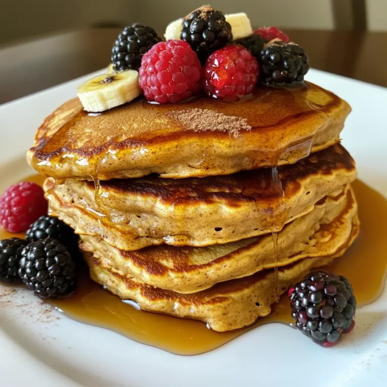 To make Gluten-Free Almond Flour Banana Pancakes, you need simple and healthy ingredients. Here’s what you will need: - 1 cup almond flour - 2 ripe bananas, well-mashed - 2 large eggs - 1/4 cup almond milk (or alternative milk) - 1 teaspoon pure vanilla extract - 1 teaspoon baking powder - 1/2 teaspoon ground cinnamon - A pinch of sea salt - Cooking fat options: coconut oil or butter These ingredients come together to create a tasty breakfast. Almond flour gives the pancakes a nice nutty flavor. Ripe bananas add natural sweetness, and they keep the pancakes moist. Eggs bind everything while adding protein. Almond milk makes the batter smooth and creamy. Baking powder helps the pancakes rise, making them fluffy. Ground cinnamon adds warmth and spice. A pinch of sea salt balances the sweetness. You can choose coconut oil or butter for cooking, depending on your taste. Each ingredient plays its part. When you mix them right, you’ll enjoy pancakes that are light and flavorful. This recipe is perfect for anyone avoiding gluten or looking for a healthy breakfast option. Enjoy making these delightful pancakes! Start by combining the bananas, eggs, almond milk, and vanilla extract in a bowl. Use a fork or whisk to mix them well. You want a smooth consistency. This mix is the base for your pancakes. The bananas give sweetness and moisture. The eggs add structure and richness. In a separate bowl, whisk together almond flour, baking powder, cinnamon, and salt. Make sure everything blends well. This step ensures even flavor and rise. Almond flour is gluten-free and gives a nutty taste. Baking powder helps the pancakes puff up. Now, fold the dry ingredients into the wet mixture gently. Stir until just combined; it's okay if there are small lumps. Overmixing can make the pancakes tough. You want them light and fluffy. Preheat a non-stick skillet over medium heat. Add a small amount of coconut oil or butter. Let it melt and coat the skillet. Pour 1/4 cup of batter for each pancake. Cook for about 2-3 minutes. Look for bubbles forming on the surface. Gently flip the pancakes using a spatula. Cook for another 2-3 minutes until golden brown. Continue with the rest of the batter, adding more oil or butter as needed. Enjoy the smell of cooking pancakes! To make your pancakes fluffy, avoid overmixing the batter. When you combine the wet and dry ingredients, stir gently. It’s okay if you see small lumps; they help keep the pancakes light. The cooking temperature matters too. Preheat your skillet on medium heat. A hot pan helps the pancakes rise and cook evenly. If the pan is too hot, the pancakes may burn on the outside and stay raw inside. Stack your pancakes high on a nice plate. This not only looks great but makes them feel special. Drizzle pure maple syrup or honey on top for sweetness. You can also add fresh berries like strawberries, blueberries, or raspberries for color and flavor. For a fun touch, sprinkle ground cinnamon on top. These pancakes offer great health benefits. Almond flour is high in protein and healthy fats. Bananas add natural sweetness and fiber. Together, they make a filling breakfast option. Each serving has about 250 calories. This count depends on the amount of syrup or toppings you use. Enjoy these pancakes as a treat that feels good to eat! {{image_4}} You can boost your pancake flavor in fun ways. Adding chocolate chips makes them sweet and rich. You can also mix in nuts for crunch. Walnuts or pecans work great here. Fresh fruits like blueberries or strawberries add a bright taste. Try spices, too! A pinch of nutmeg or ginger can add warmth. If you want a vegan version, you can swap eggs for flaxseed meal. Mix 1 tablespoon of flaxseed meal with 2.5 tablespoons of water. Let it sit until it thickens. You can use other flours, too. If you’re not strict about gluten, try whole wheat or oat flour. These options change the flavor and texture a bit. To keep your pancakes fresh, store any leftovers in the refrigerator. Use an airtight container to prevent them from drying out. They will last about 3 to 5 days. For long-term storage, you can freeze your pancakes. Stack them with parchment paper between each pancake. This way, they won’t stick together. Place the stack in a freezer bag or an airtight container. They will stay good for up to 2 months. When you're ready to enjoy your pancakes again, reheating them is simple. The best method is using a toaster or oven. Preheat your oven to 350°F (175°C) and place the pancakes on a baking sheet. Heat them for about 5 to 10 minutes. You can also use a microwave. Place the pancakes on a microwave-safe plate and cover them with a damp paper towel. Heat in short bursts of 20 seconds until warm. Make sure to check the texture and flavor. You want them to taste just as good as the first time! No, regular flour contains gluten. Gluten can cause issues for some people. Almond flour is a great gluten-free option. It adds a nice flavor and texture. You can also try other gluten-free flours, like coconut flour or oat flour. Each flour has its own taste and texture. Adjust the recipe if you switch flours. To make these pancakes vegan, swap out the eggs. You can use flaxseed meal or chia seeds. Mix 1 tablespoon of either seed with 2.5 tablespoons of water. Let it sit for a few minutes. For the milk, use almond milk or any plant-based milk you like. This makes the recipe vegan-friendly. Toppings can make your pancakes even better. Here are some tasty ideas: - Fresh berries like strawberries, blueberries, or raspberries - Sliced bananas for extra banana flavor - Pure maple syrup or honey for sweetness - A dollop of yogurt or dairy-free yogurt for creaminess - Chopped nuts for crunch - A sprinkle of cinnamon for warmth Feel free to mix and match these toppings! This post covers delicious almond flour banana pancakes. You learned about the key ingredients, step-by-step instructions, and helpful tips. Remember, avoiding overmixing keeps pancakes fluffy. Feel free to try variations, like adding chocolate chips or fresh fruit. Store leftovers properly to enjoy later. Making these pancakes can be fun and tasty. Your breakfast can be healthier with this easy recipe. Dive into the world of creative cooking today!