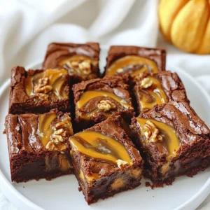 Caramel Swirl Pumpkin Brownies Irresistible Delight