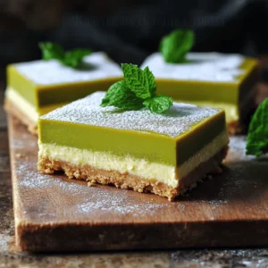 No-Bake Matcha Cheesecake Bars Easy and Delicious Treat