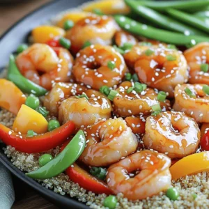 One-Pan Honey Garlic Shrimp Quinoa Delightful Meal