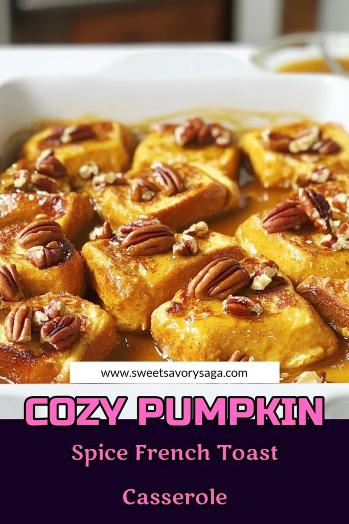 Indulge in the flavors of fall with this Pumpkin Spice French Toast Casserole! Perfect for breakfast or brunch, this easy recipe blends creamy pumpkin puree with rich spices and bread for a delightful treat. Serve it warm with maple syrup and impress your family and friends. Ready to create this cozy dish? Click through to explore the full recipe and make your mornings festive! #PumpkinSpice #FrenchToast #FallRecipes #CozyEats