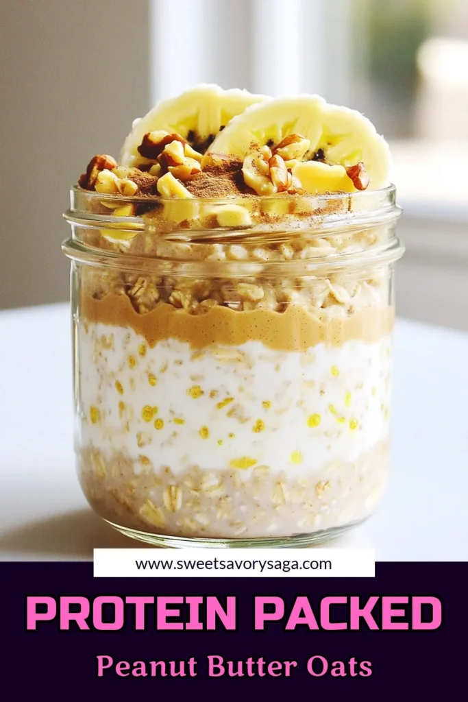 Start your day off right with these delicious High Protein Peanut Butter Overnight Oats! Packed with rolled oats, Greek yogurt, and peanut butter, this easy recipe is perfect for busy mornings when you need a nutritious boost. Just mix, refrigerate overnight, and enjoy in the morning! Explore how simple and satisfying breakfast can be. Click now for the full recipe! #OvernightOats #HealthyBreakfast #PeanutButter #MealPrep
