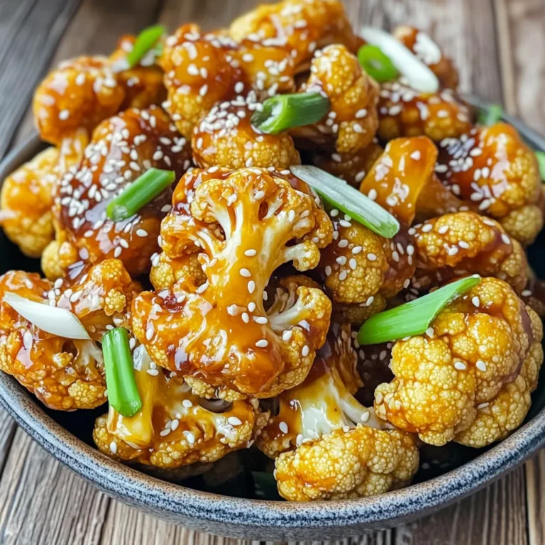 - 1 medium head of cauliflower, cut into bite-sized florets - 1/4 cup teriyaki sauce (store-bought or homemade) - 2 tablespoons cornstarch - 1 tablespoon olive oil - 1/2 teaspoon garlic powder - 1/2 teaspoon onion powder - 1/4 teaspoon freshly ground black pepper - 1/4 teaspoon sea salt - Sesame seeds - Sliced green onions Gather these ingredients to create a crunchy and tasty dish. The cauliflower serves as the base and can soak up the teriyaki sauce well. You can choose between store-bought or homemade sauce. Using cornstarch helps make the cauliflower crispy. Olive oil adds moisture and flavor. Seasonings like garlic and onion powder boost the taste. Don't forget the optional garnishes! They add a nice touch to your dish. The sesame seeds and green onions give a pop of color and extra flavor. - Preheat the air fryer to 400°F (200°C) for 5 minutes. - Cut the cauliflower into bite-sized florets. - In a large bowl, combine cauliflower, olive oil, and teriyaki sauce. - Add garlic powder, onion powder, black pepper, and sea salt. Toss well to coat. - Sprinkle cornstarch over the cauliflower and mix until evenly coated. - Place the cauliflower in the air fryer basket in a single layer. - Set the air fryer to 400°F (200°C). - Cook for 10-12 minutes, shaking the basket halfway through for even crispness. - Remove the cauliflower from the air fryer when golden brown. - Garnish with sesame seeds and sliced green onions before serving. Cornstarch is key for crispy cauliflower. It absorbs moisture and creates a crunchy crust. When you sprinkle it on, make sure every piece is coated. This small step makes a big difference in texture. Avoid overcrowding the air fryer. If you pack too much in, hot air can't circulate properly. This can lead to soggy pieces instead of crisp ones. Cook in batches if needed to keep everything evenly cooked. Set your air fryer to 400°F (200°C). This high heat helps brown the cauliflower. Cook for 10-12 minutes. Don’t forget to shake the basket halfway through. This ensures even cooking and a golden finish. Different air fryer models may need slight adjustments. Some may cook faster than others. Check the cauliflower a couple of minutes before the time is up. You want it crispy but not burnt. Using homemade teriyaki sauce can elevate your dish. It allows you to control the sweetness and saltiness. Plus, it adds a unique touch. Simple recipes often include soy sauce, honey, and ginger. Feel free to explore additional seasonings. Try adding chili flakes for heat or sesame oil for depth. These small changes can create a flavor explosion in your dish. Don't be afraid to experiment! {{image_4}} You can add spices to create a new taste. Try a pinch of cayenne for heat. If you want a sweet twist, mix in honey or maple syrup with the teriyaki sauce. For a vegan option, use tamari instead of regular teriyaki sauce. This keeps it tasty and plant-based. You can swap cauliflower for other veggies. Broccoli, Brussels sprouts, or bell peppers also work well. For a gluten-free choice, ensure your teriyaki sauce is gluten-free. You could even try using coconut aminos instead. They add a nice flavor without gluten. This dish makes a great side. Pair it with rice or quinoa for a full meal. You can also enjoy it with a fresh salad on the side. If you have leftovers, toss them into a stir-fry or wrap them in a tortilla. This will make any meal exciting! To keep your crispy teriyaki cauliflower fresh, follow these tips: - Let the cauliflower cool completely before storing. - Place it in an airtight container. - Store in the fridge for up to three days. - If you have a lot, consider using multiple containers. Using clear containers helps you see what's inside. This way, you can use the leftovers quickly. When it's time to enjoy your leftovers, reheating is key to maintaining that crispy texture. Here are your options: - Air Fryer: Preheat the air fryer to 350°F (175°C). Place the cauliflower in a single layer and heat for about 5 minutes. This helps keep it crispy. - Oven: Preheat your oven to 375°F (190°C). Spread the cauliflower on a baking sheet and heat for about 10 minutes. Make sure to check it often. Both methods work well, but the air fryer gives you the best crunch. Enjoy your tasty meal again! Yes, you can use frozen cauliflower. However, it may not be as crispy. Frozen cauliflower has more water. This extra moisture can make it softer. If you use frozen, cook it a bit longer. You can also thaw it first for better results. Making homemade teriyaki sauce is simple! You need just a few ingredients. Here’s a quick recipe: - 1/4 cup soy sauce - 1 tablespoon honey or brown sugar - 1 tablespoon rice vinegar - 1 teaspoon sesame oil - 1 clove garlic, minced - 1 teaspoon ginger, grated Just mix these ingredients in a bowl. Heat it in a pan for a minute. It thickens slightly and adds great flavor! The air fryer is very versatile! Here are some tasty ideas: - Crispy Brussels sprouts - Sweet potato fries - Chicken wings - Veggie chips - Stuffed peppers These recipes work well and are easy to make. You can explore even more air fryer ideas to enjoy! This air fryer crispy teriyaki cauliflower is simple to make and full of flavor. You learned what ingredients you need, how to prepare them, and tips to ensure each bite is crispy. I shared ways to customize your dish and how to store leftovers for later. Try these methods for a tasty side or snack anytime. Enjoy your cooking and the yummy results!