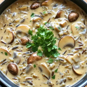 Instant Pot Creamy Mushroom Wild Rice Delight