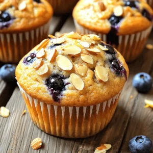 Bakery Style Blueberry Almond Muffins Simple Recipe