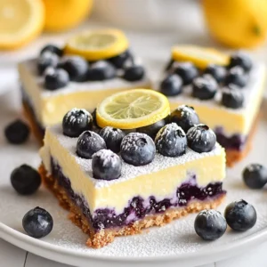 Blueberry Lemon Cheesecake Bars Tangy and Sweet Treat