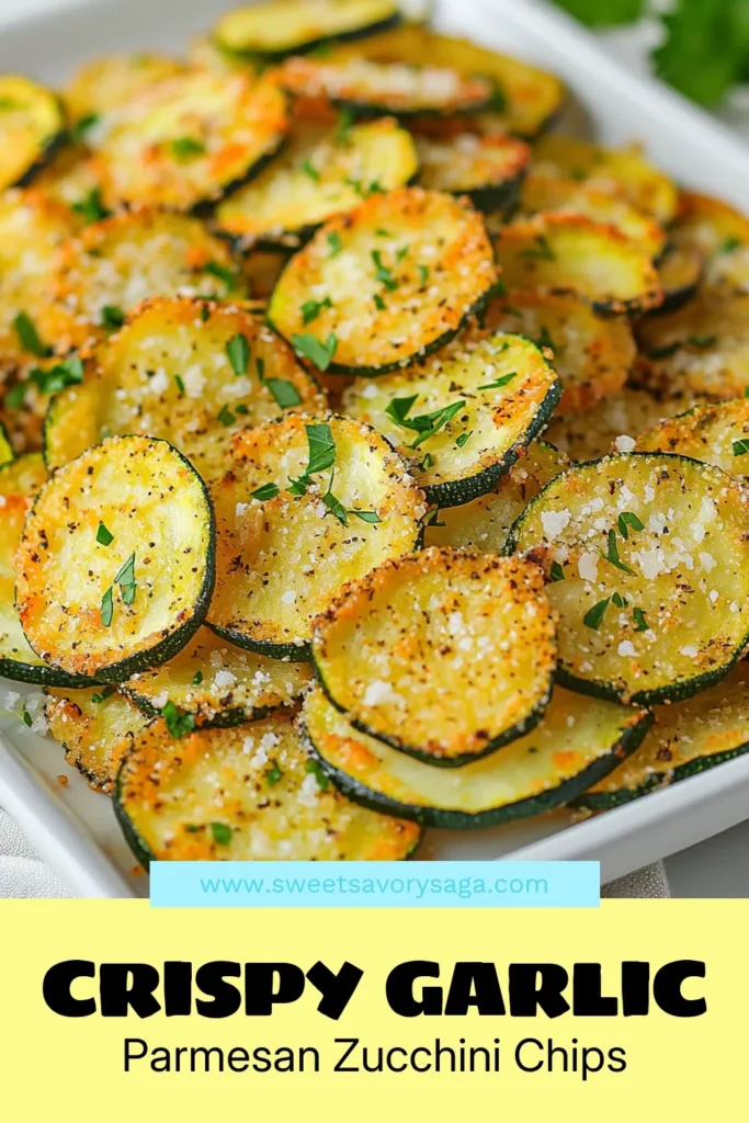 Satisfy your snack cravings with these delicious Garlic Parmesan Zucchini Chips! Perfectly crispy and a healthier alternative, these Garlic Parmesan Zucchini Chips are ideal for guilt-free munching. This easy baked zucchini recipe provides a low-calorie snack idea that everyone will love. Try these crispy zucchini snacks for your next gathering or movie night. Save this recipe and elevate your snacking game! #HealthySnacks #ZucchiniChips #LowCalorie #BakedZucchiniRecipe
