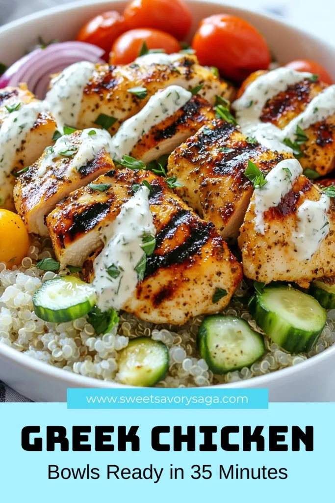 Discover the ultimate Greek Chicken Souvlaki Bowls with this easy chicken souvlaki bowls recipe! Packed with flavor and healthy ingredients like grilled chicken, vibrant veggies, and homemade Tzatziki sauce, these bowls are perfect for a nutritious meal. Enjoy a taste of Greece at home with this simple dish that’s great for lunch or dinner. Save this recipe for your next meal prep! #GreekChickenSouvlaki #EasyGreekRecipes #HealthyChickenBowls #TzatzikiSauceRecipe