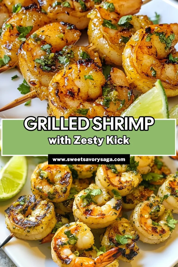 Spice up your next meal with this irresistible Jalapeño Lime Grilled Shrimp! This easy shrimp marinade combines fresh jalapeños and zesty lime for a bold flavor explosion. Perfect as spicy shrimp skewers, this cilantro lime shrimp recipe is quick and delicious. Great for grilling season, serve these flavorful grilled shrimp with jalapeño at your next gathering. Save this recipe and get grilling today! #ShrimpRecipe #GrilledShrimp #SeafoodLovers #JalapeñoLime