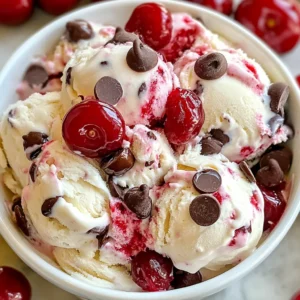 Cherry Chocolate Chip Ice Cream Delightful Summer Treat