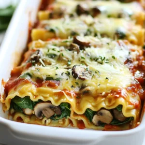 Mouthwatering Mushroom Spinach Lasagna Rolls Recipe