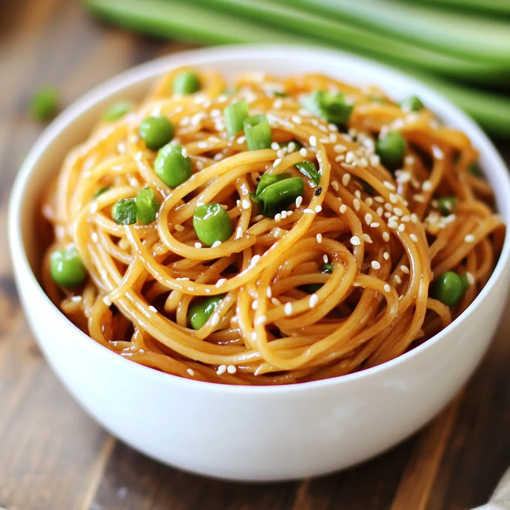 Honey Garlic Sesame Noodles Simple and Flavorful Dish