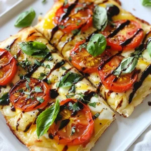Tomato Basil Mozzarella Flatbread Simple Yet Flavorful