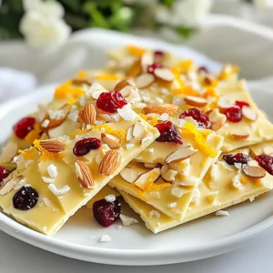 Orange Cranberry White Chocolate Bark Delightful Treat