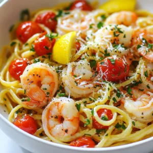 Lemon Garlic Shrimp Linguine Flavorful and Simple Dish
