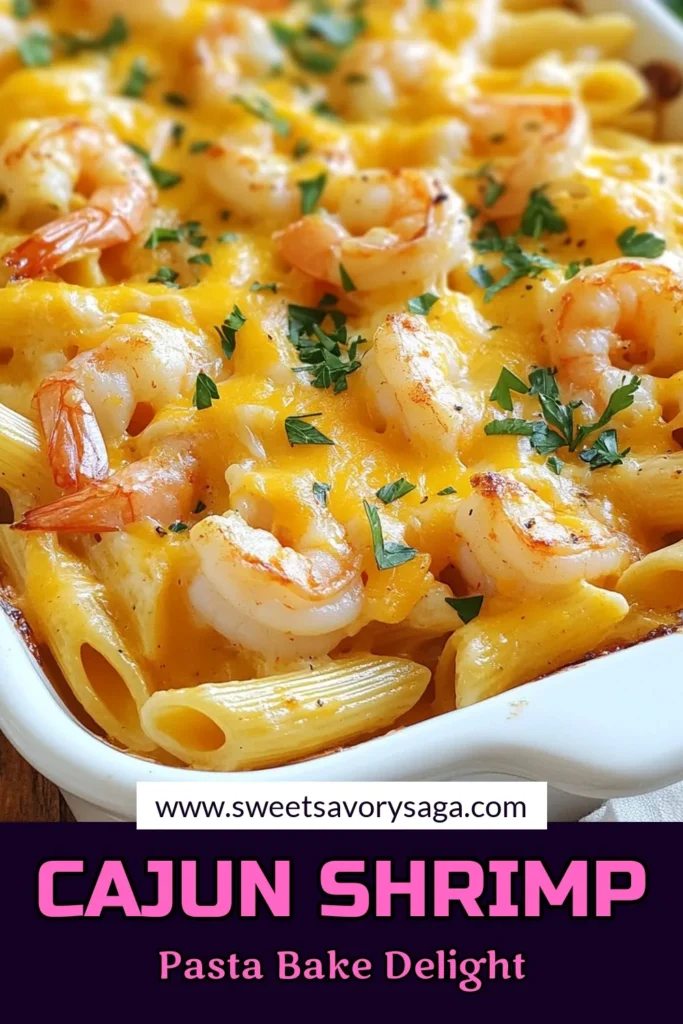 Indulge in the ultimate comfort food with this Cajun shrimp pasta bake! Perfectly cooked shrimp and creamy Cajun pasta come together in this easy shrimp recipe that will delight your taste buds. This baked pasta dish is not only flavorful but also a quick weeknight dinner option. Try this shrimp pasta recipe today and impress your family with deliciousness! Save it for your next meal! #CajunShrimpPasta #ShrimpPastaRecipe #CreamyCajunPasta #EasyShrimpRecipes