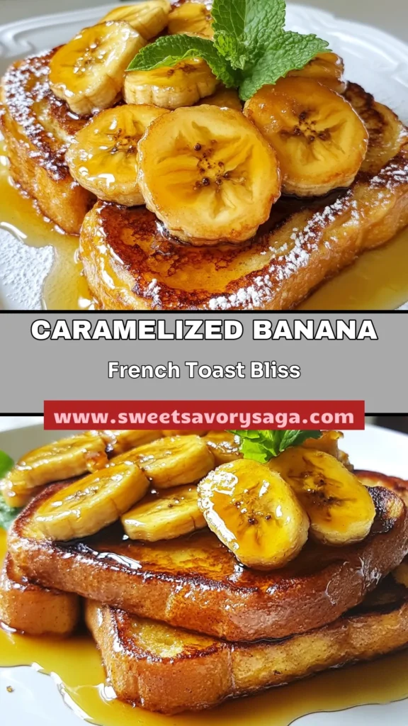 Indulge in the delightful flavors of caramelized banana French toast! This easy French toast recipe features luscious brioche bread soaked in a creamy mixture then topped with sweet, caramelized bananas. Perfect for a gourmet breakfast, this banana breakfast recipe will impress your family and friends. Treat yourself to a delicious start to your day! Save this caramelized banana French toast recipe for your next brunch! #FrenchToast #BreakfastRecipes #BananaRecipes #GourmetCooking