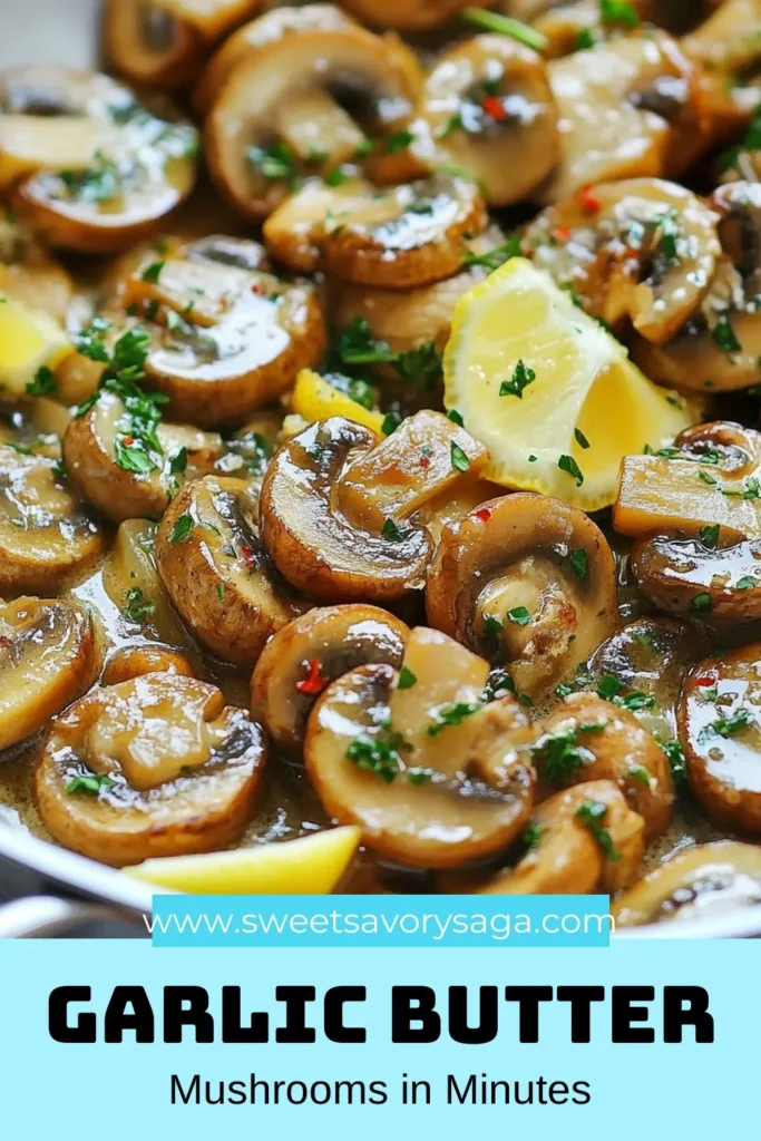 Elevate your meals with this easy garlic mushroom recipe! Discover the unbeatable flavors of garlic butter mushrooms sautéed to perfection in this mushroom skillet dish. Combining mixed mushrooms, garlic, and fresh thyme, this sautéed mushrooms recipe is both quick to make and delicious. Perfect as a side or topping! Try it today and impress everyone! Save this recipe for your next cooking adventure! #GarlicButterMushrooms #EasyMushroomRecipe #MushroomSkillet #ThymeGarlicMushrooms