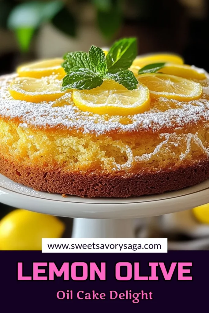 Discover the delight of this Olive Oil Lemon Cake, a perfect lemon dessert recipe that's sure to impress. This easy citrus cake combines Greek yogurt for a moist texture and a bright lemon flavor that will have everyone coming back for seconds. Baking with olive oil adds a unique twist to this classic treat. Try this delicious recipe today and elevate your dessert game! Save and share for your next baking adventure! #OliveOilLemonCake #LemonDessertRecipe #GreekYogurtCake #BakingWithOliveOil