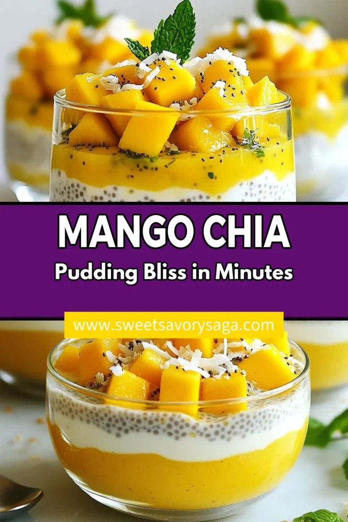 Discover the perfect Coconut Mango Chia Pudding recipe that combines creamy coconut milk and fresh mango for a delicious and nutritious treat. This easy mango chia pudding is not only a tasty plant-based dessert but also a refreshing chia pudding idea for any occasion. With just a few simple ingredients, you can whip up this delightful chia seed pudding with coconut milk. Try it today and savor the flavors! #ChiaPudding #PlantBasedDesserts #MangoRecipes #HealthySnacks