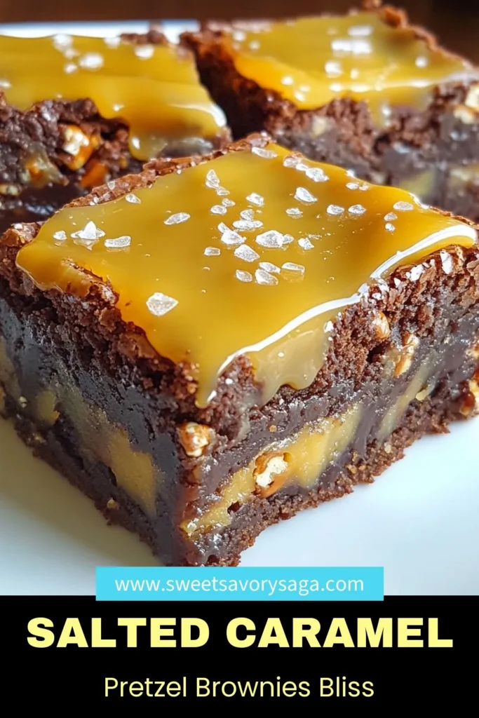 Indulge in these salted caramel brownies, the ultimate chocolate caramel dessert that combines rich chocolate and crunchy pretzels. This easy brownie recipe will satisfy your sweet tooth and impress your guests. Try this pretzel brownies recipe for a unique twist on classic brownies. Homemade brownie with pretzels has never tasted so good! Save this recipe and treat yourself today! #SaltedCaramelBrownies #PretzelBrownies #ChocolateDessert #EasyBrownieRecipe