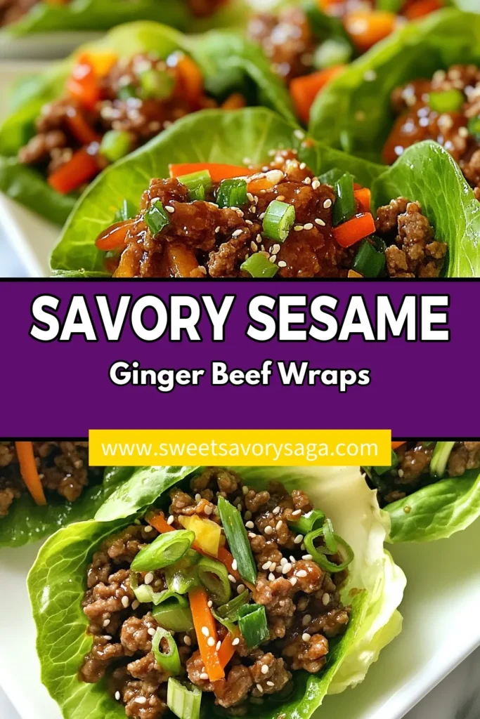 Looking for a quick and delicious Asian dinner? Try this mouthwatering sesame ginger beef recipe! These ground beef lettuce wraps are healthy, easy to make, and packed with vibrant flavors. Perfect for a weeknight meal, this lettuce wraps recipe will impress your family and friends. Don’t miss out—save this recipe for later and enjoy your very own healthy lettuce wrap recipes! #HealthyEating #AsianDinner #LettuceWraps #QuickRecipes