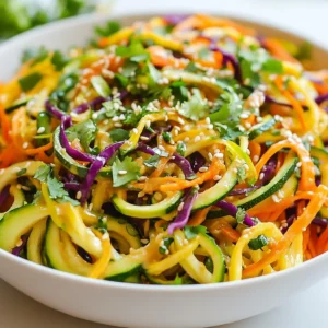 Savory Sesame Peanut Zoodle Salad Recipe Guide