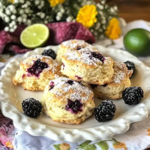 Blackberry Lime Scones Fresh and Flavorful Delight