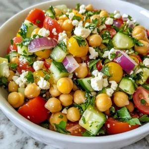 Mediterranean Chickpea Salad Fresh and Flavorful Dish